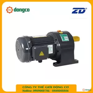 Motor giảm tốc ZD ZHN32-750-100S-B 1HP (750W) 0,75kW - 1/100 - kiểu lắp Chân đế 3 Pha 220/380VAC, Loại có thắng điện từ nguồn DC Bộ phanh (có bộ chỉnh lưu nhanh từ AC sang DC)