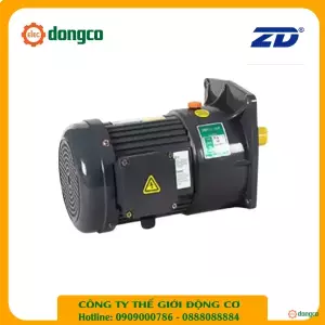 Motor giảm tốc ZD ZVN18-75-40S-B 1/10HP (75W) - 1/40 - kiểu lắp Mặt bích 3 Pha 220/380VAC, Loại có thắng điện từ nguồn DC Bộ phanh (có bộ chỉnh lưu nhanh từ AC sang DC)